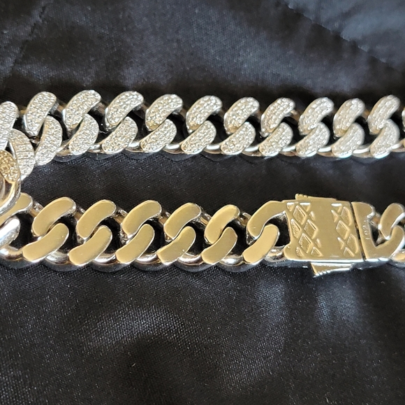 GORGEOUS CHAIN - SOLID 925 STERLING SILVER - Picture 8 of 10